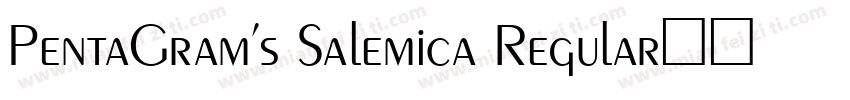 PentaGram’s Salemica Regular字体字体转换